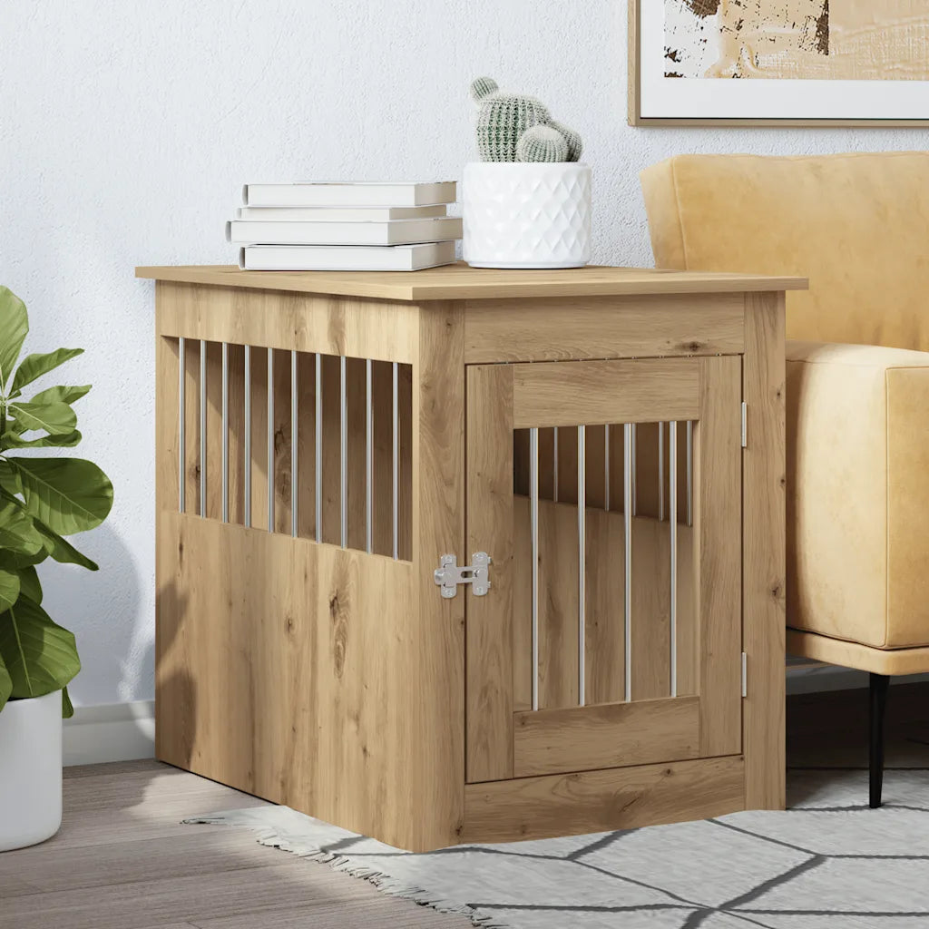 Gabbia per cani da arredamento 55x75x65 cm in legno multistrato