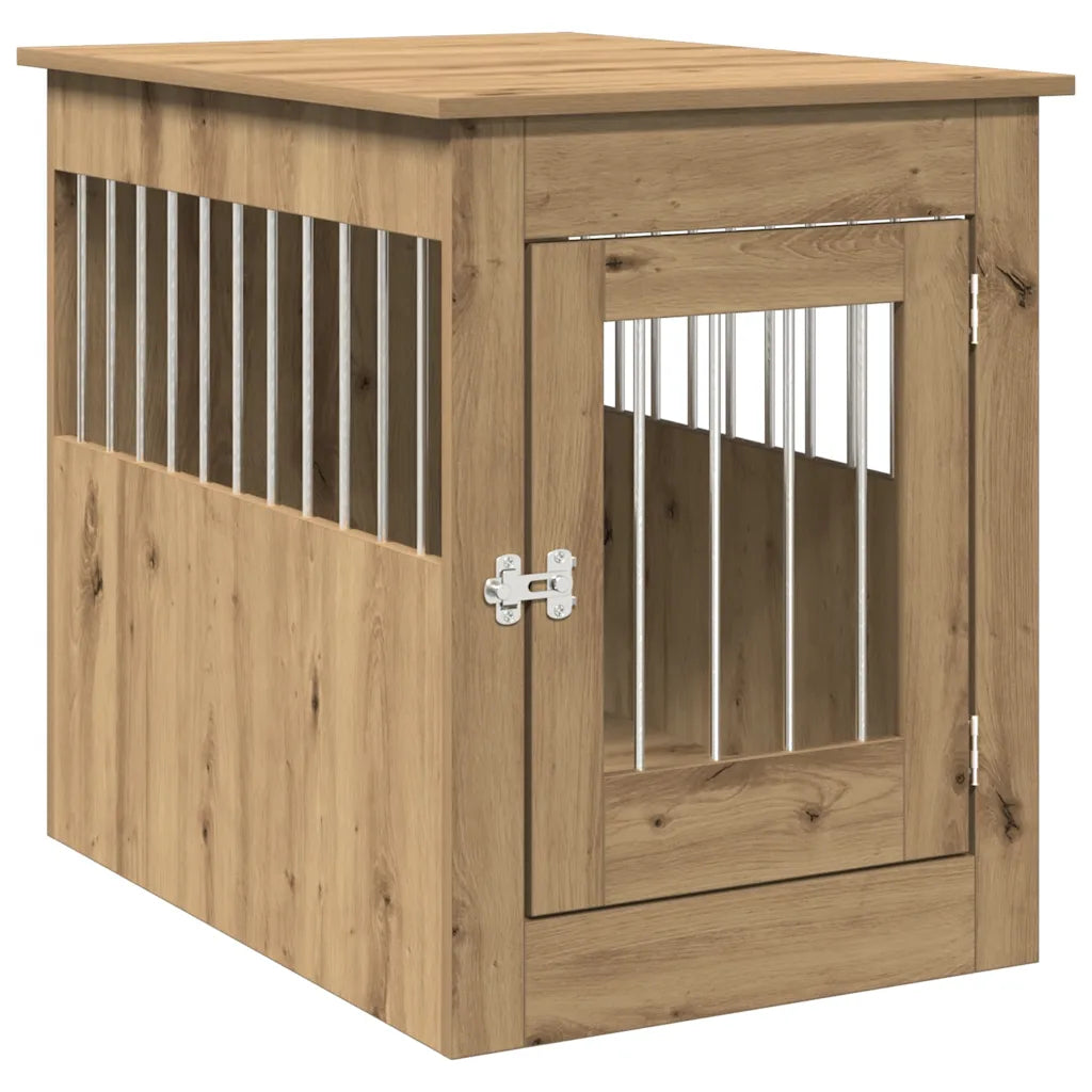 Gabbia per cani da arredamento 55x80x68 cm in legno multistrato