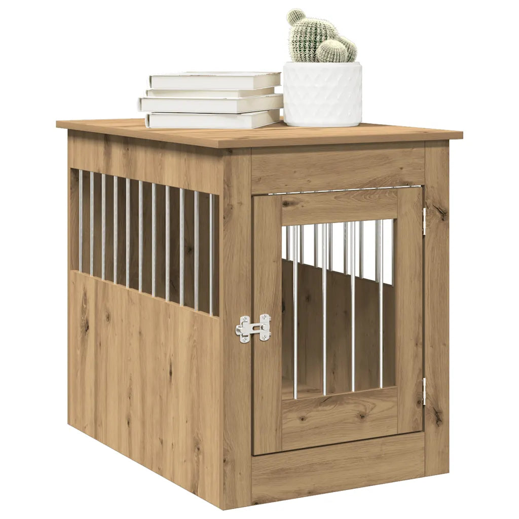 Gabbia per cani da arredamento 55x80x68 cm in legno multistrato