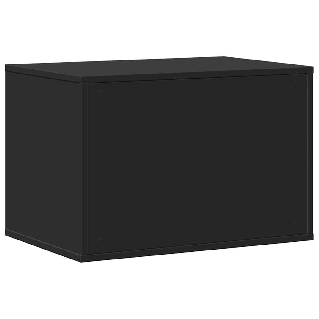 Recinto per Lettiera per Gatti Nero 60x40x40 cm in Truciolato