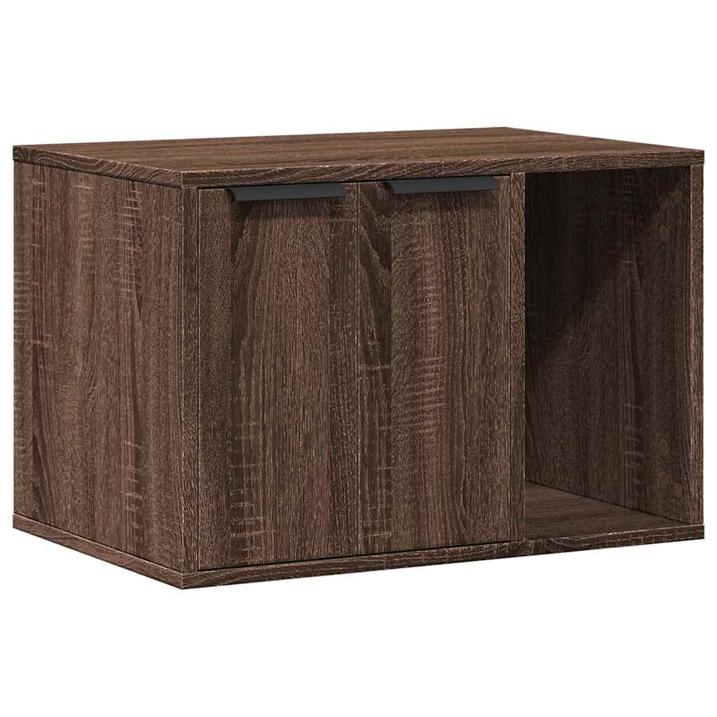 Recinto Lettiera Gatti Rovere Marrone 60x40x40 cm in Truciolato