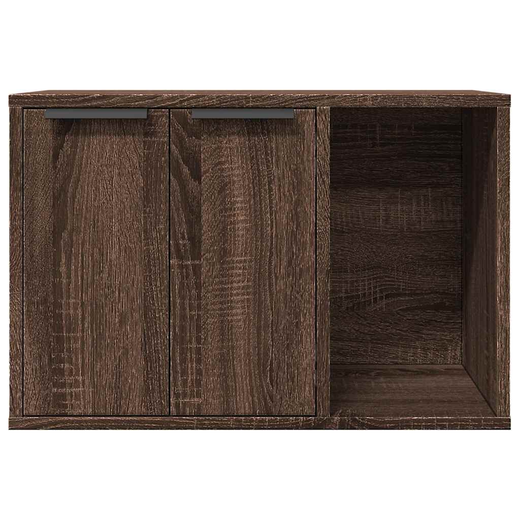 Recinto Lettiera Gatti Rovere Marrone 60x40x40 cm in Truciolato