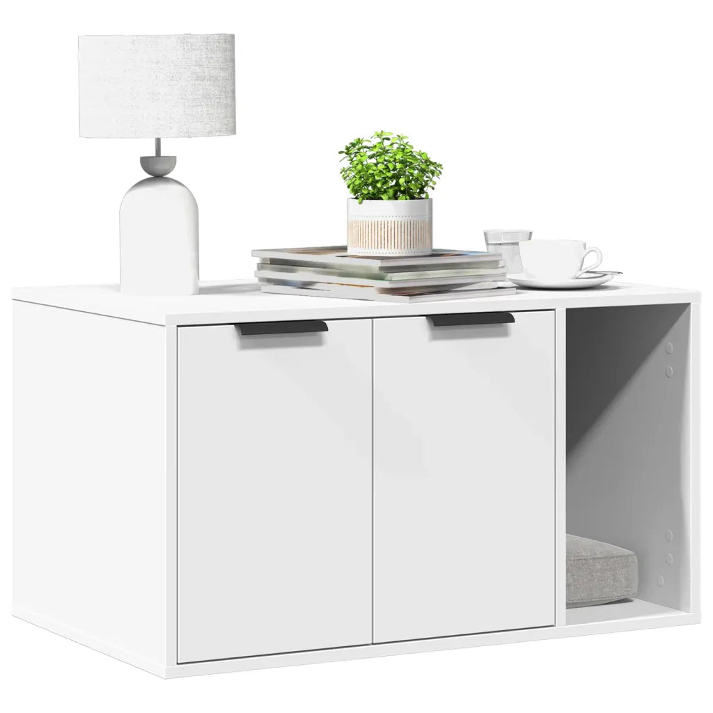 Recinto per lettiera per gatti 80x50x45 cm in truciolato