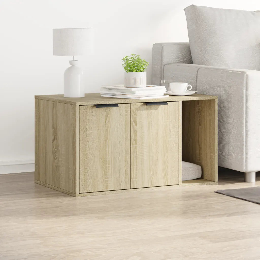 Recinto per lettiera per gatti 80x50x45 cm in truciolato