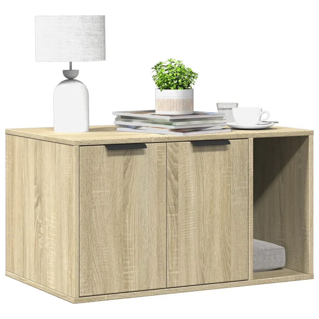 Recinto per lettiera per gatti 80x50x45 cm in truciolato