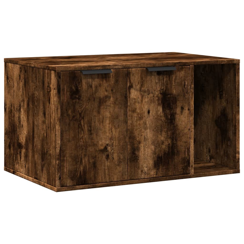 Recinto Lettiera Gatti Rovere Fumo 80x50x45 cm in Truciolato