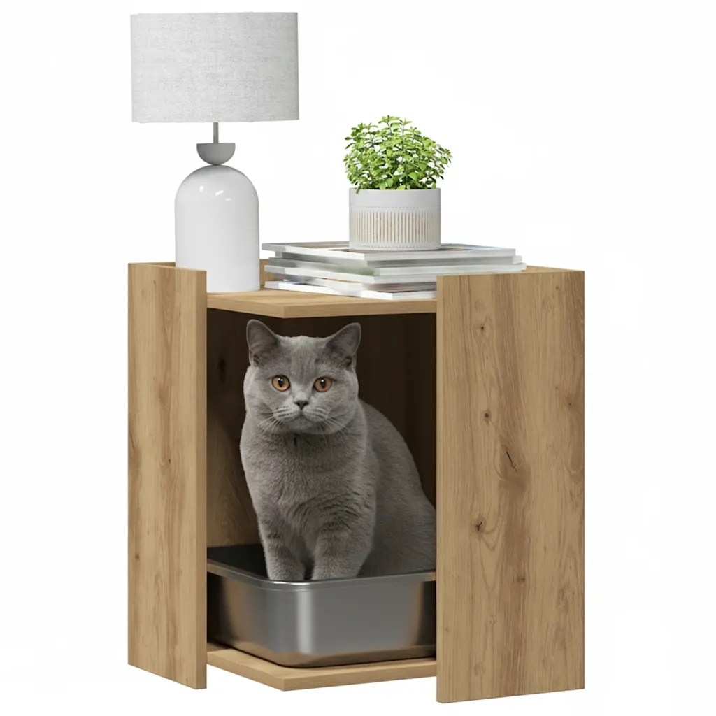 Recinto per lettiera per gatti 42x42x51 cm in truciolato