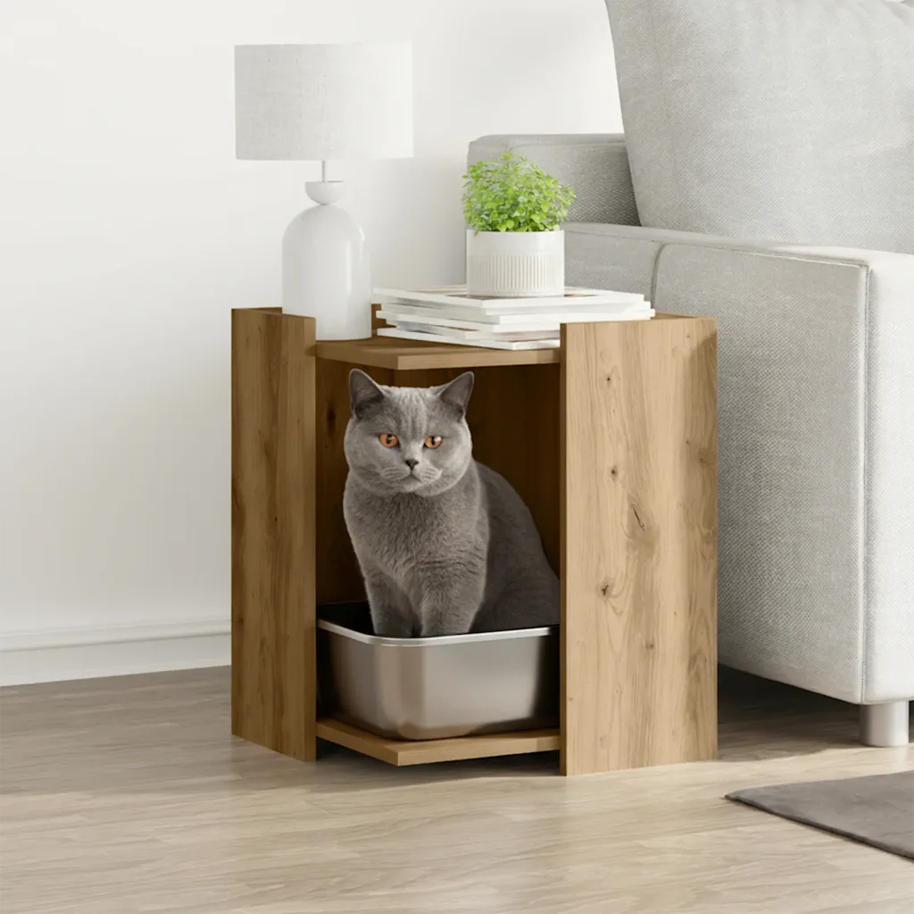 Recinto per lettiera per gatti 42x42x51 cm in truciolato