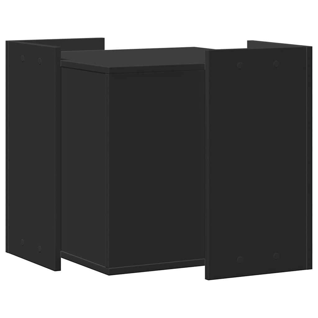 Recinto per Lettiera per Gatti Nero 53x53x51 cm in Truciolato