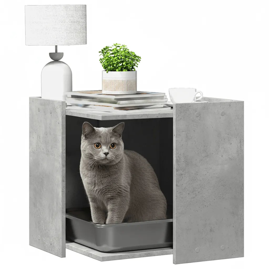 Recinto per lettiera per gatti 53x53x51 cm in truciolato