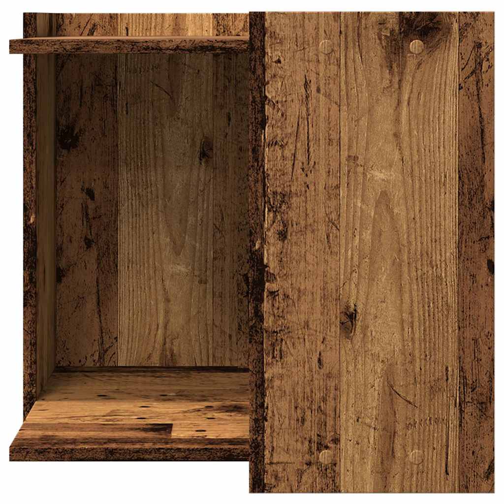 Recinto Lettiera Gatti Legno Vecchio 53x53x51 cm in Truciolato
