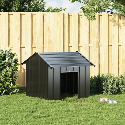 Casetta per cani con tetto 85x107x81 cm in acciaio zincato