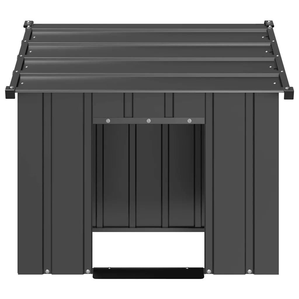 Casetta per cani con tetto 85x107x81 cm in acciaio zincato