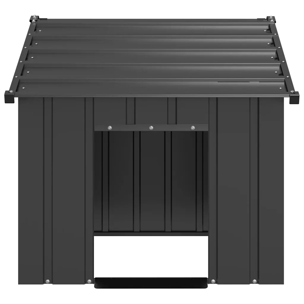 Casetta per cani con tetto 83x130x85 cm in acciaio zincato
