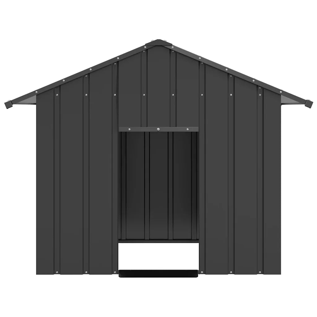 Casetta per cani con tetto 131x101x102 cm in acciaio zincato