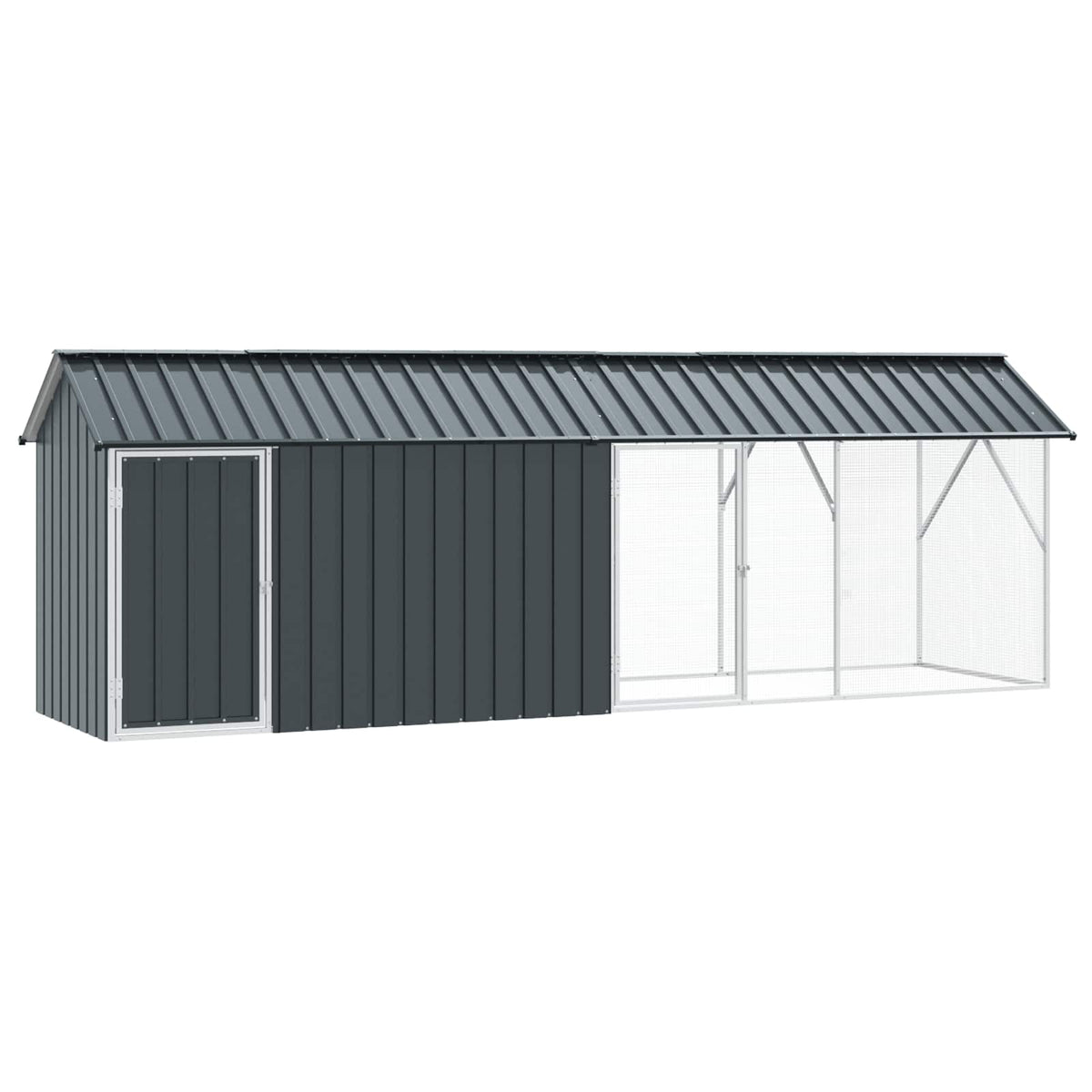 Gabbia per uccelli Antracite 422 x 103 x 142 cm Acciaio zincato