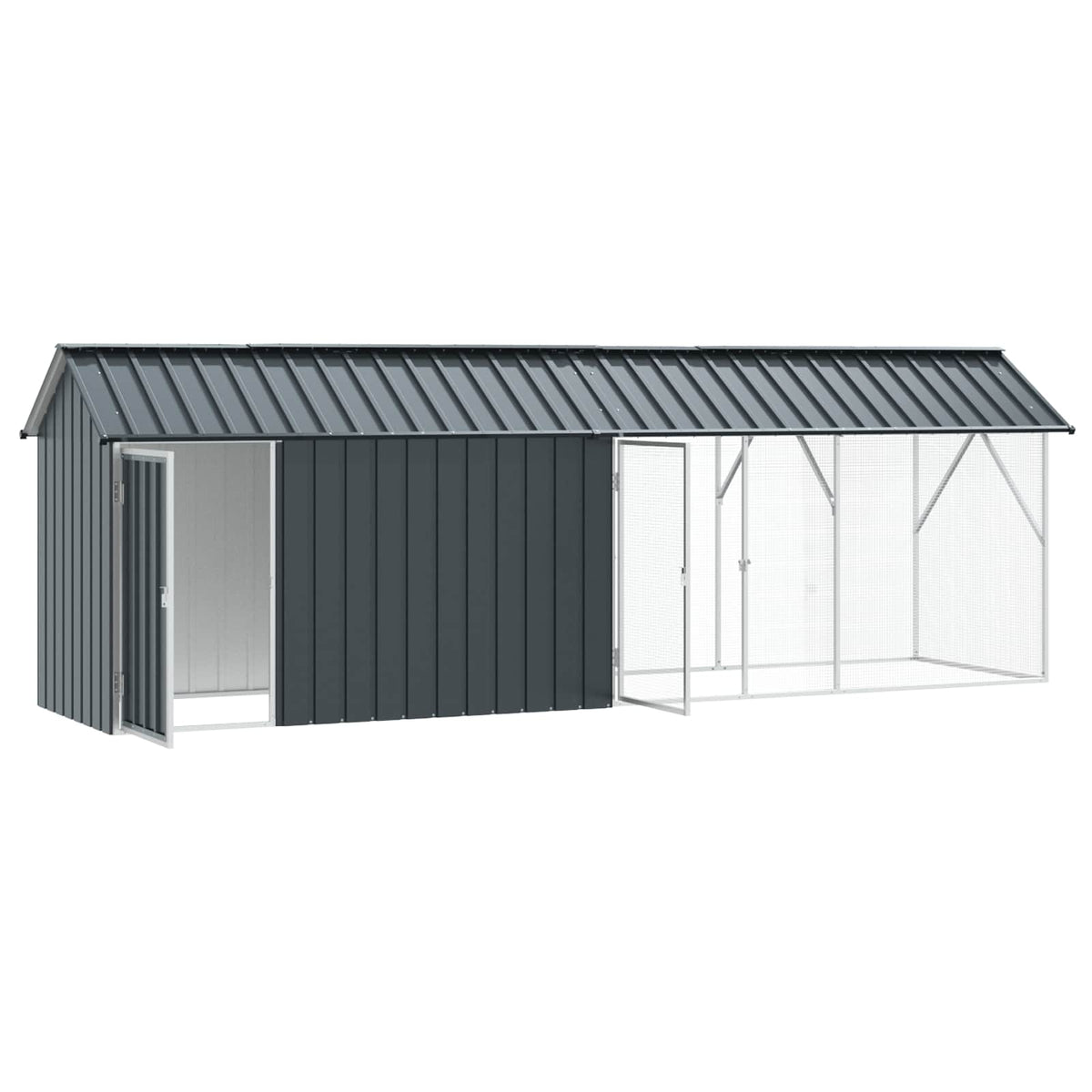 Gabbia per uccelli Antracite 422 x 103 x 142 cm Acciaio zincato