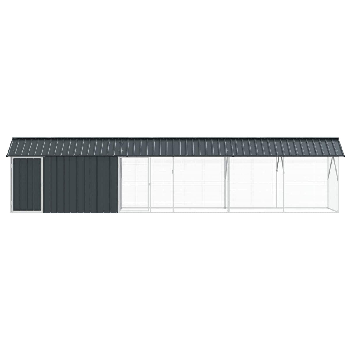 Gabbia per uccelli Antracite 630 x 103 x 142 cm Acciaio zincato
