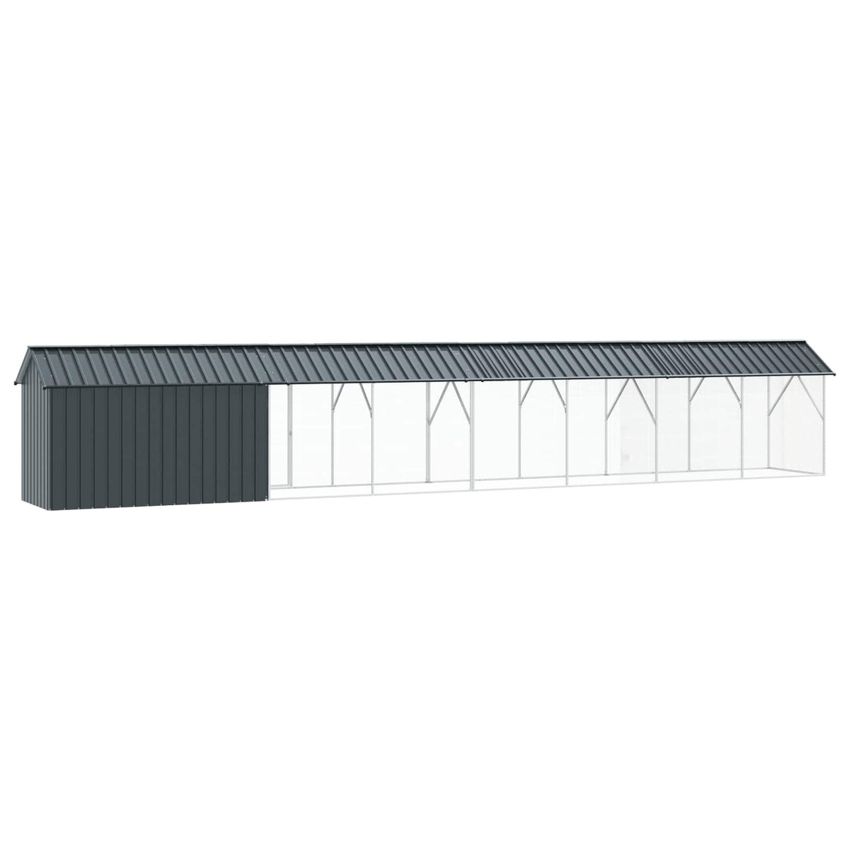Gabbia per uccelli Antracite 844 x 103 x 142 cm Acciaio zincato