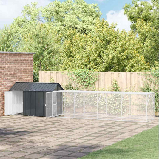 Gabbia per uccelli Antracite 619 x 111 x 142 cm Acciaio zincato