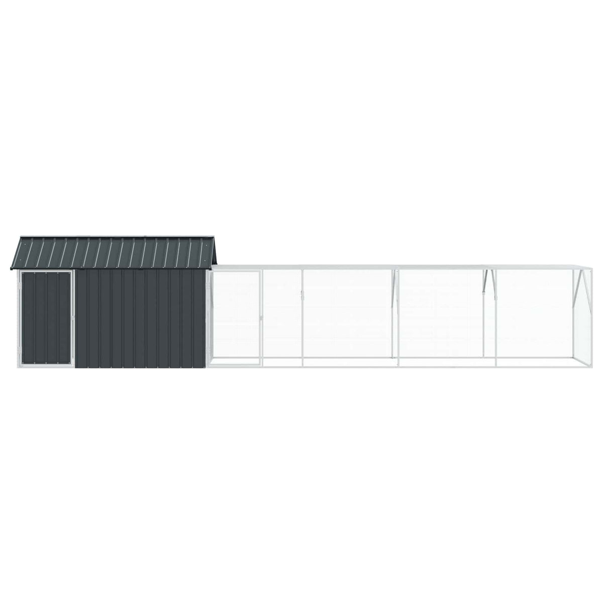 Gabbia per uccelli Antracite 619 x 111 x 142 cm Acciaio zincato