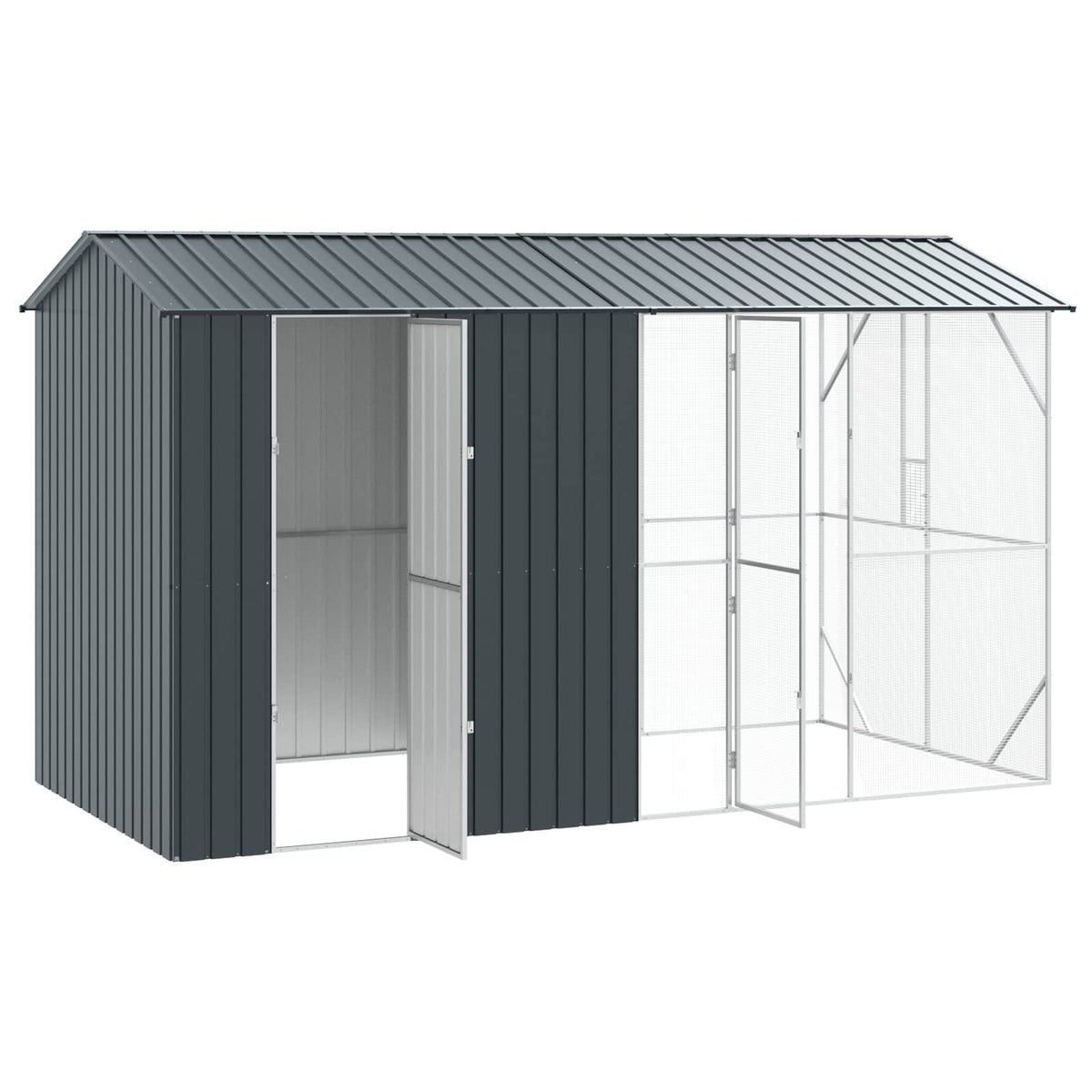 Gabbia per uccelli Antracite 430 x 208 x 247 cm Acciaio zincato