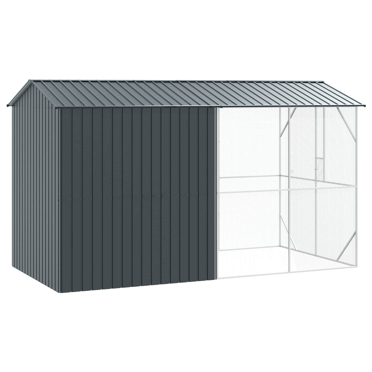 Gabbia per uccelli Antracite 430 x 208 x 247 cm Acciaio zincato