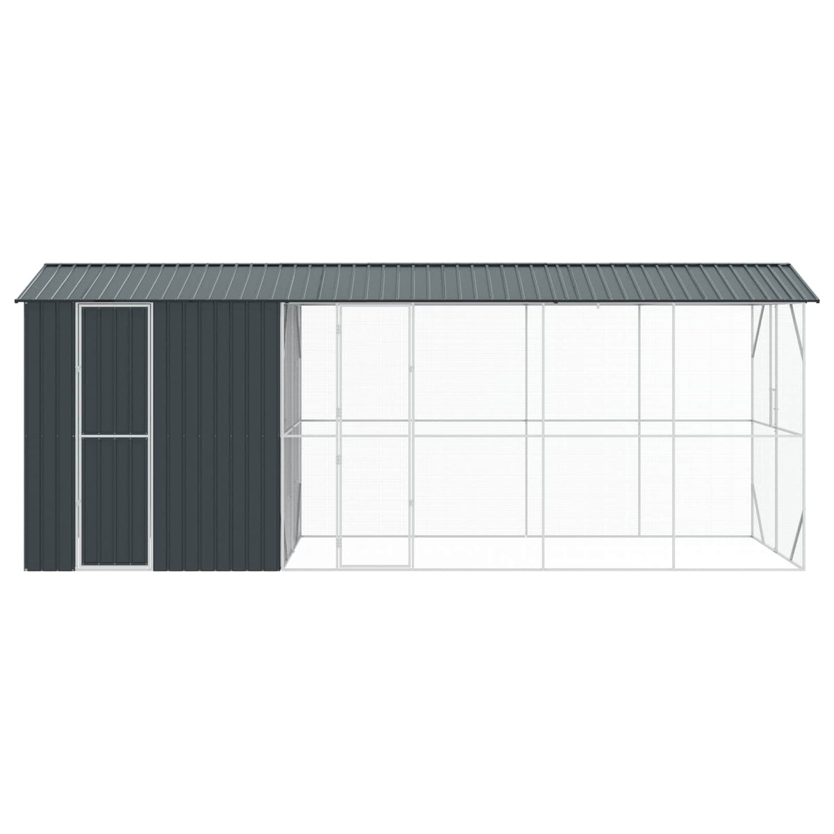 Gabbia per uccelli Antracite 645 x 208 x 247 cm Acciaio zincato