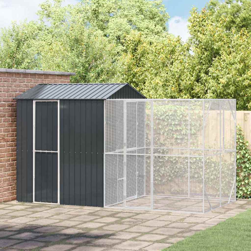Gabbia per uccelli Antracite 418 x 210 x 247 cm Acciaio zincato