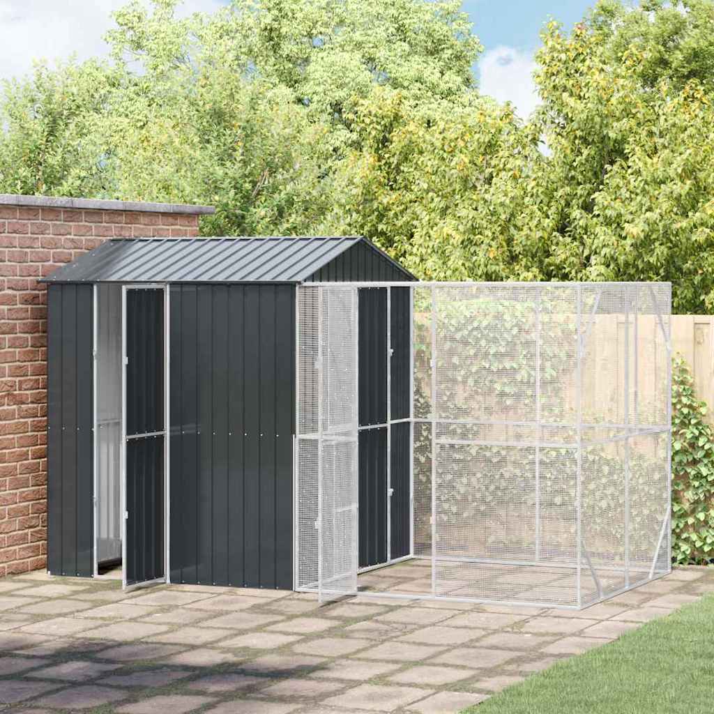 Gabbia per uccelli Antracite 418 x 210 x 247 cm Acciaio zincato