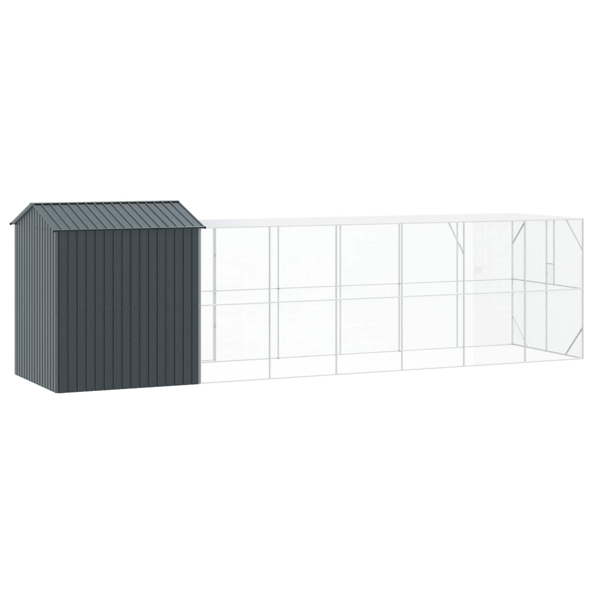 Gabbia per uccelli Antracite 824 x 208 x 247 cm Acciaio zincato