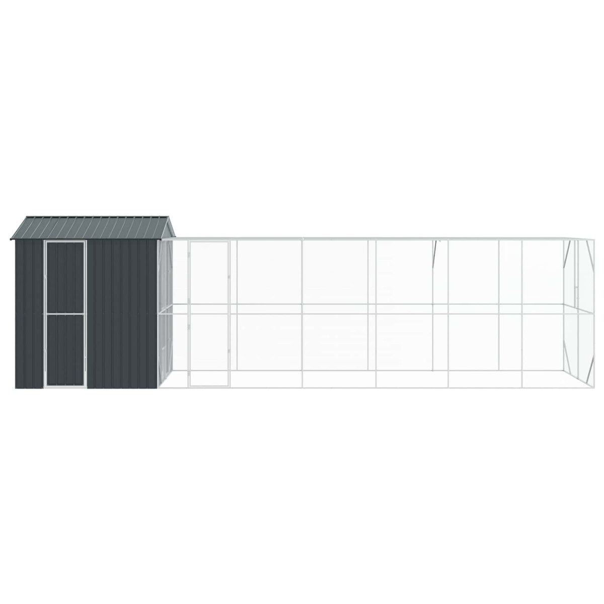 Gabbia per uccelli Antracite 824 x 208 x 247 cm Acciaio zincato