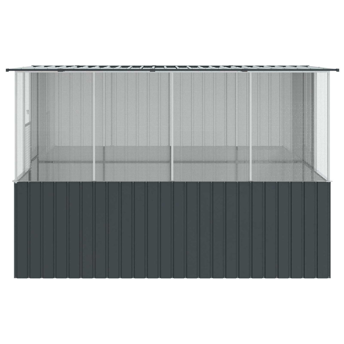 Gabbia per uccelli Antracite 165 x 318 x 200 cm Acciaio zincato