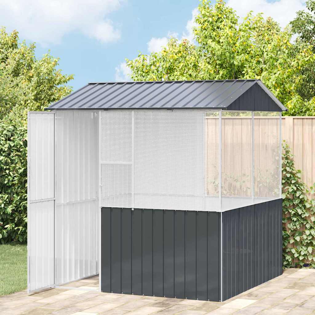 Gabbia per uccelli Antracite 215 x 209 x 230 cm Acciaio zincato