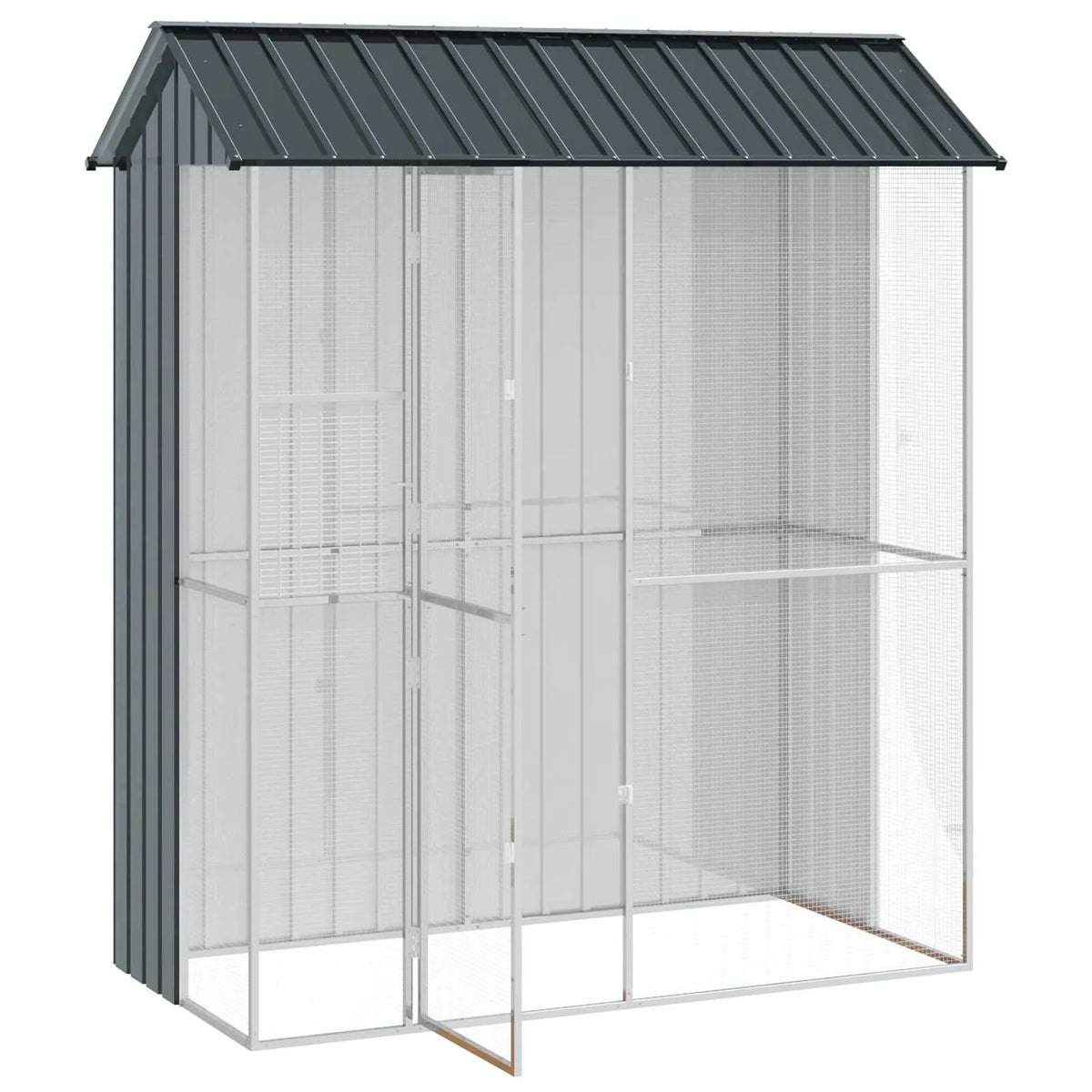 Gabbia per uccelli 215 x 110 x 247 cm in acciaio zincato