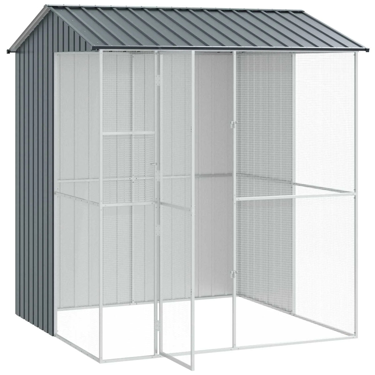Gabbia per uccelli 215 x 210 x 247 cm in acciaio zincato