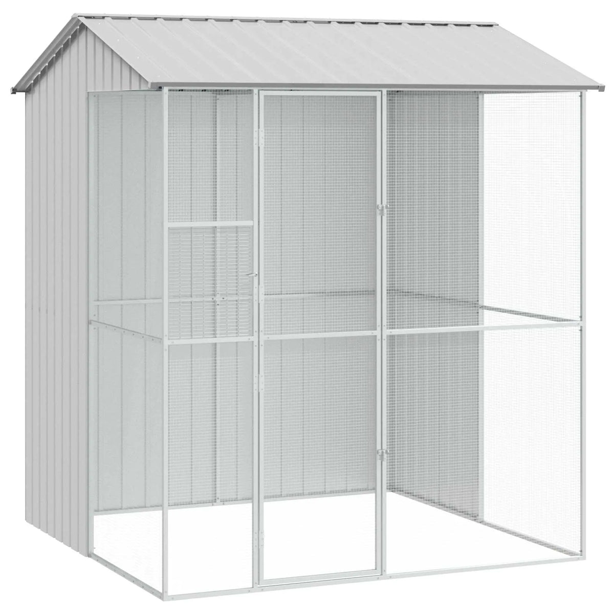 Gabbia per uccelli 215 x 210 x 247 cm in acciaio zincato
