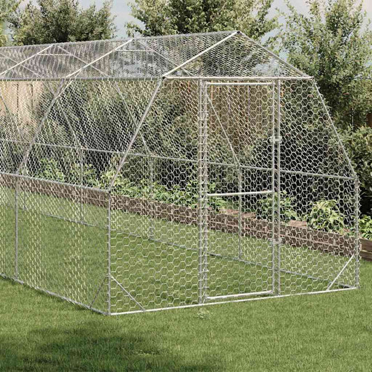 Recinto per Polli 2,5x12x2,25 m in Acciaio Zincato