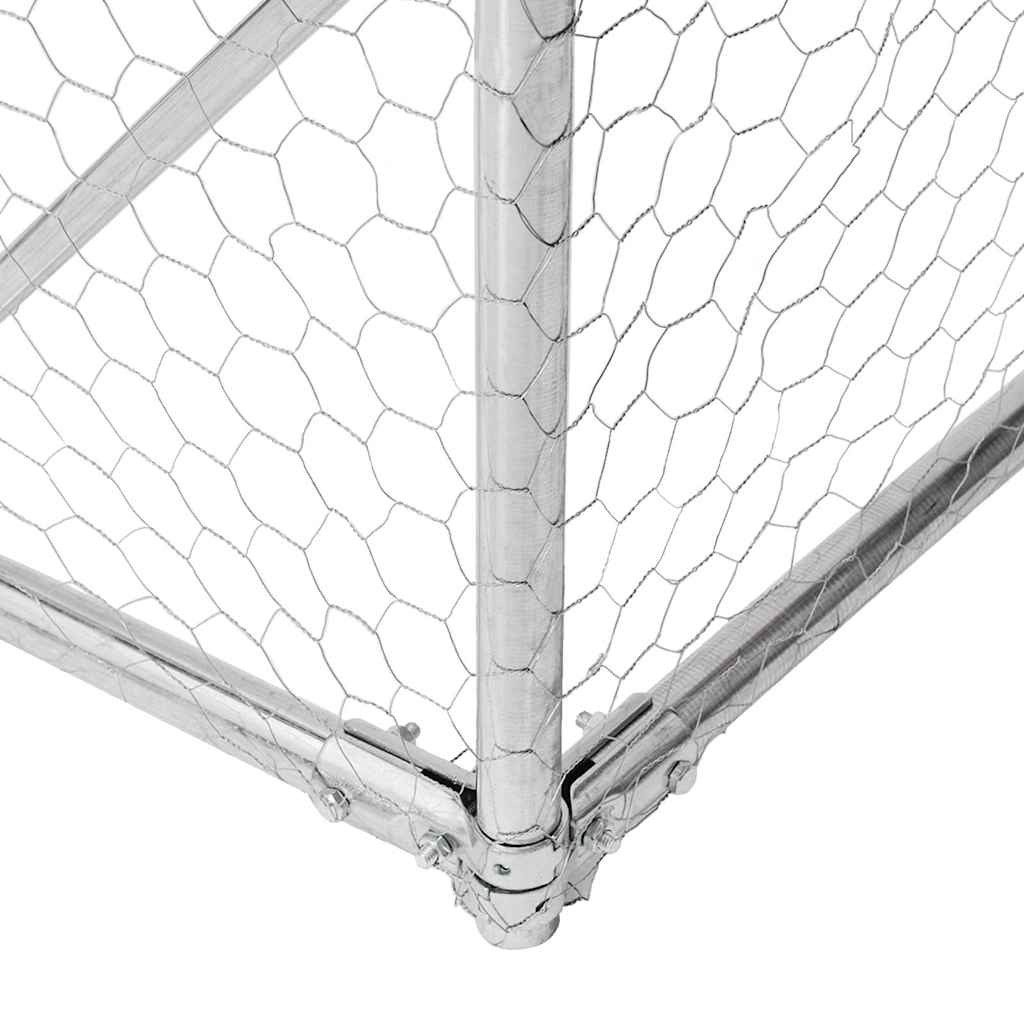 Cuccia per cani da esterno con porta 2x2x1 m in acciaio zincato
