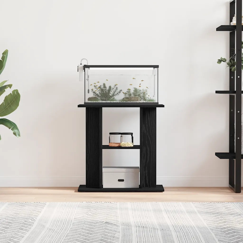 Supporto acquario 60x30x60 cm in legno multistrato con 3 ripiani