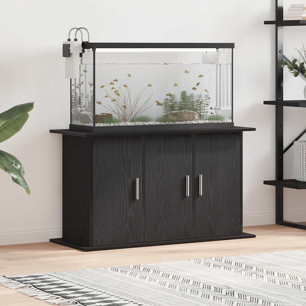 Supporto per acquario in rovere nero 101x41x58 cm in legno ingegnerizzato