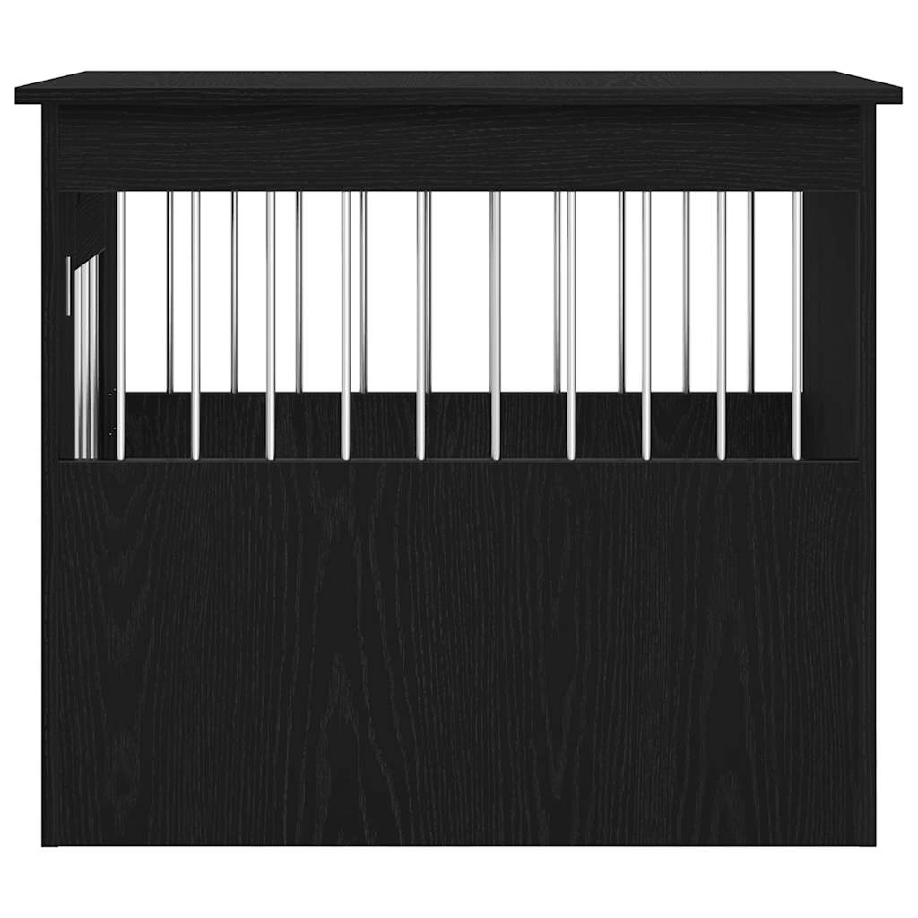 Mobile per cuccia per cani Rovere Nero 55x75x65 cm in legno ingegnerizzato