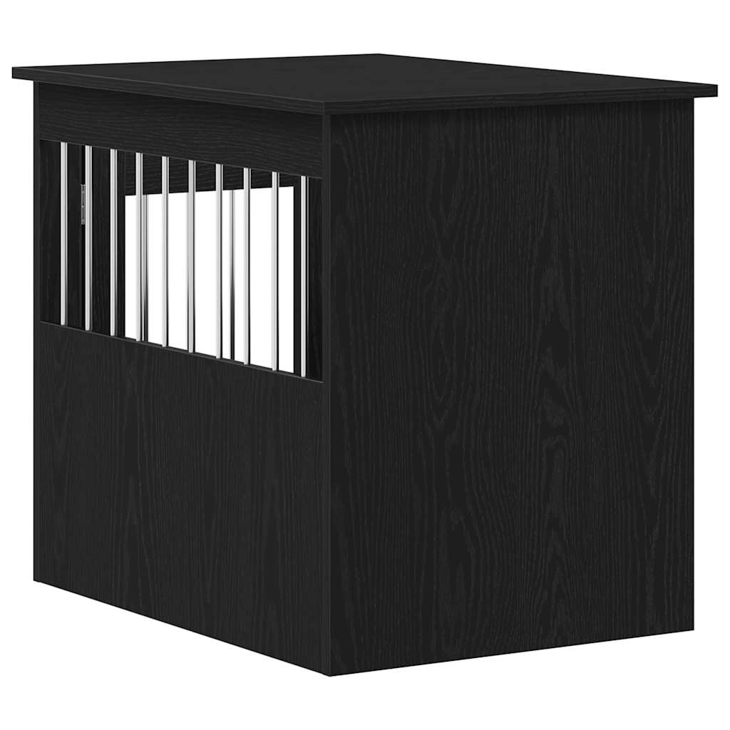 Mobile per cuccia per cani Rovere Nero 55x75x65 cm in legno ingegnerizzato