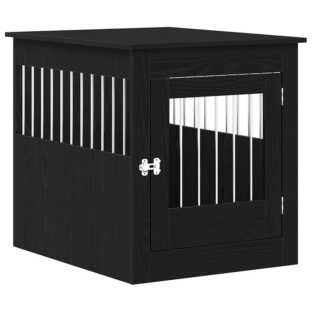 Gabbia per cani in legno 64,5x80x71 cm con funzione tavolino