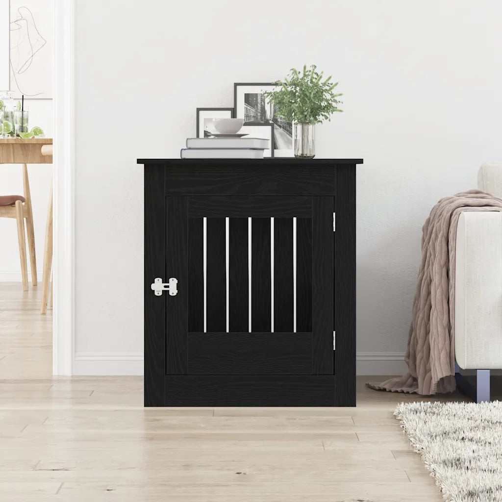 Gabbia per cani in legno 64,5x80x71 cm con funzione tavolino