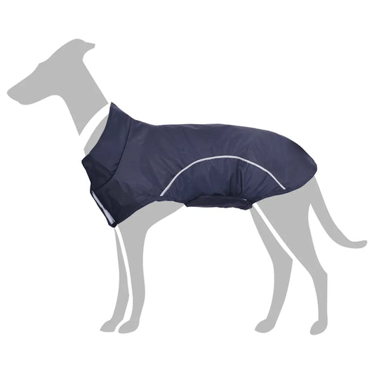 Impermeabile per cani con strisce riflettenti S
