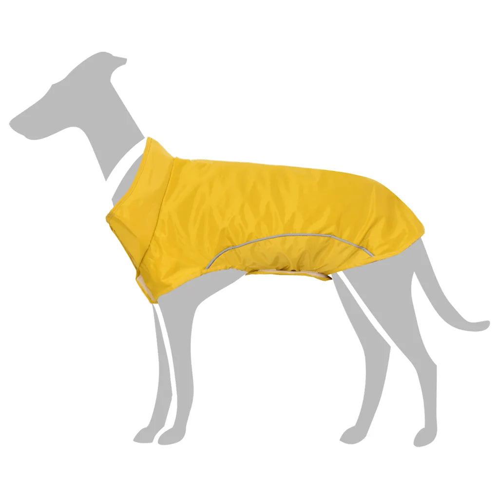 Impermeabile per cani con strisce riflettenti poliestere M