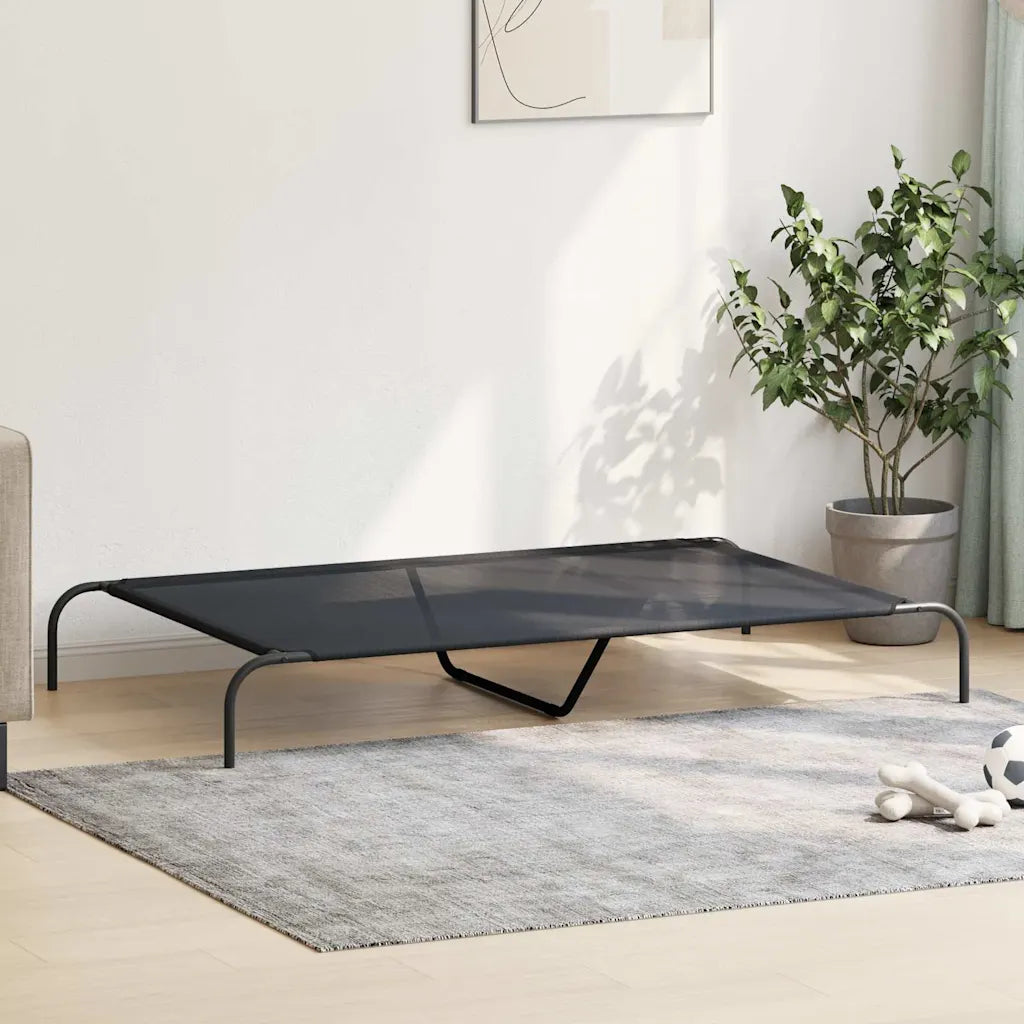 Cuccia per cani rialzata 150x90x20 cm in textilene e acciaio