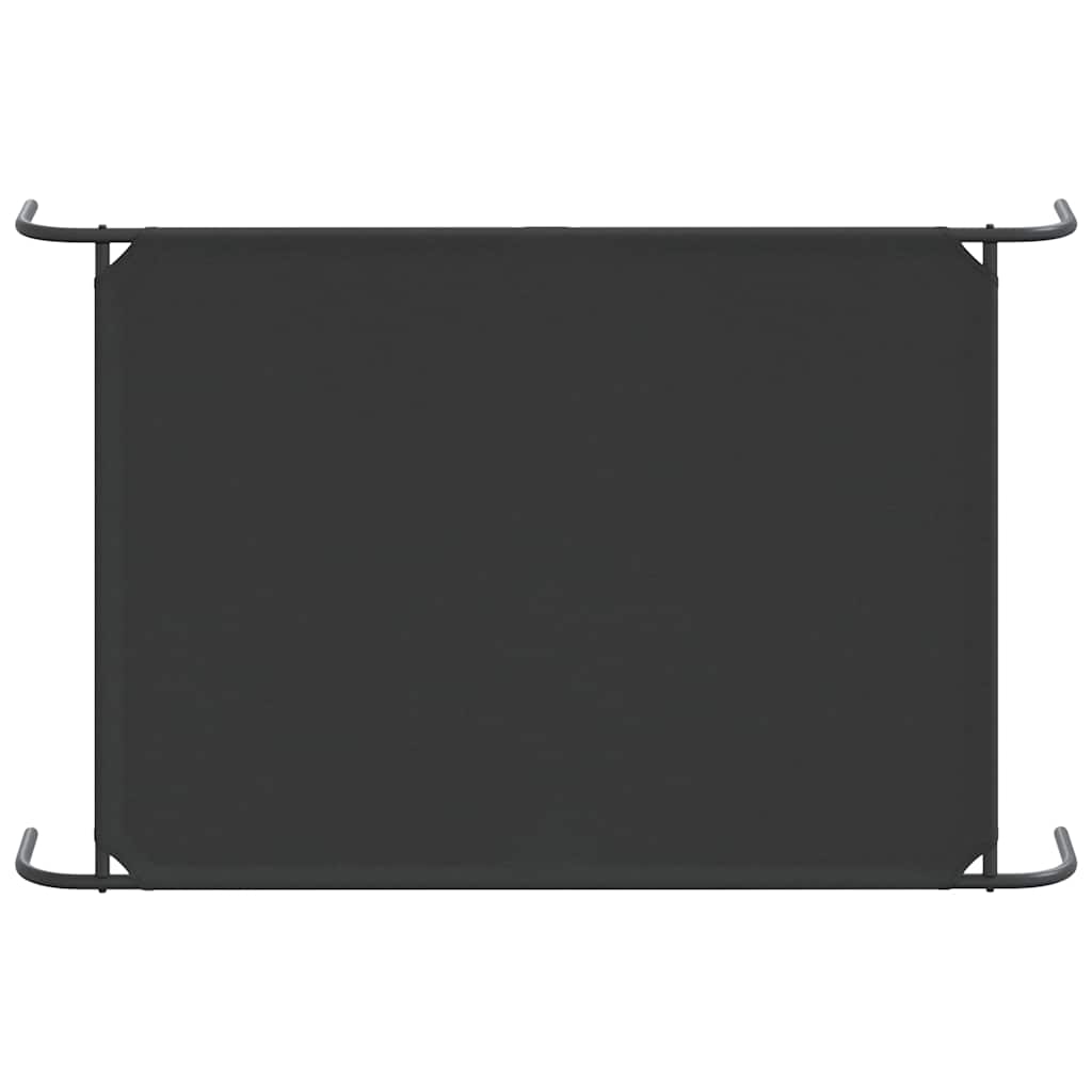 Cuccia per Cani Rialzata Nera 150x90x20cm Tela Oxford e Acciaio