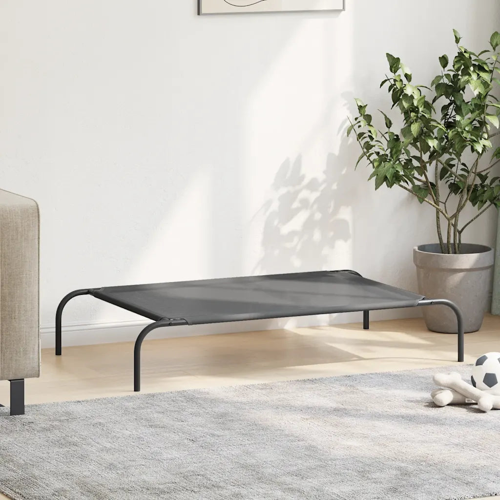 Cuccia per cani rialzata 110x65x20 cm in textilene e acciaio